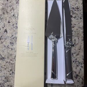 Lenox True Love Silver Cake Serving Set